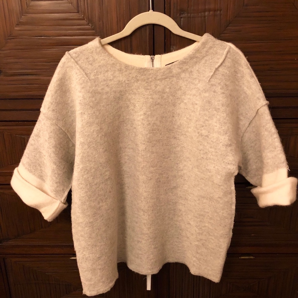 Rag & Bone Back Zipper cashmere blend Top